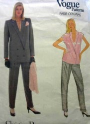 1073 C DIOR 2 BREASTED JACKET,BLOUSE, CUFF PANTS PATTERN 12,10